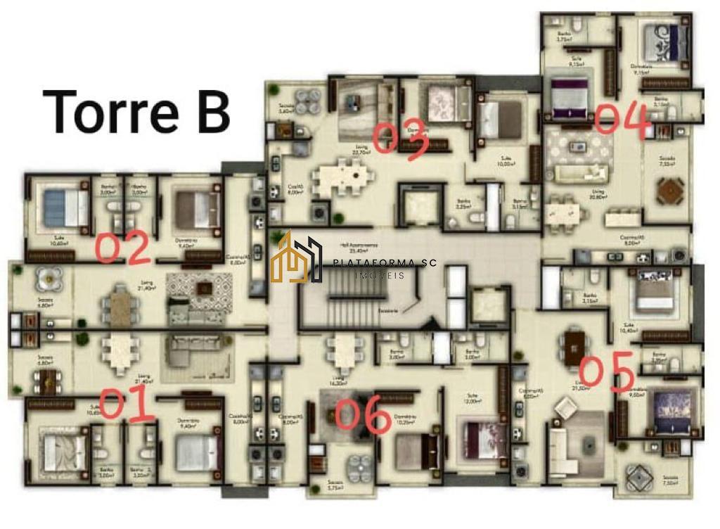 Apartamento à venda com 2 quartos, 69m² - Foto 6